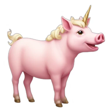 Pig unicorn sticker