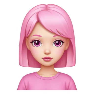 Cute cool pink 2000s bimbo girl sticker