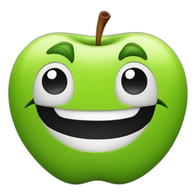 smirking apple sticker