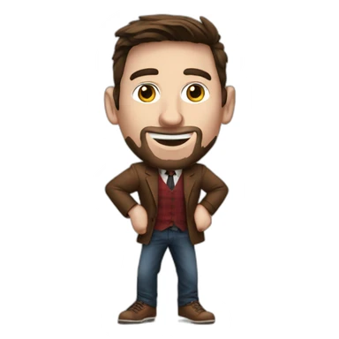 Fullbody-realistic-Messi-with-a-cigar sticker