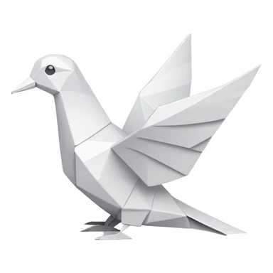 Dove origami minimalist  sticker