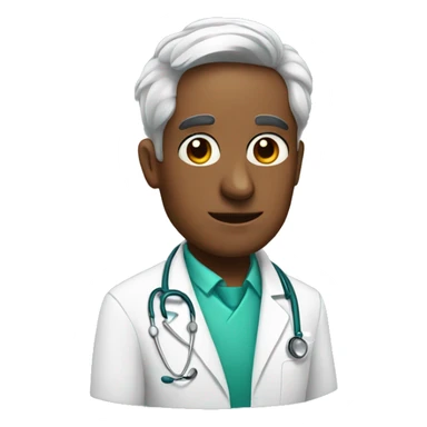 a doctor with the head is a parrot sticker