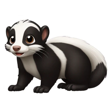 skunk-ferret full-body sticker