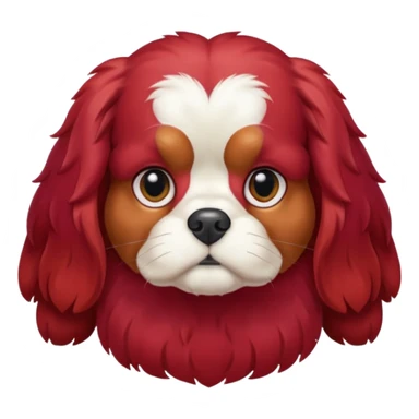 ruby colored king charles cavalier sticker