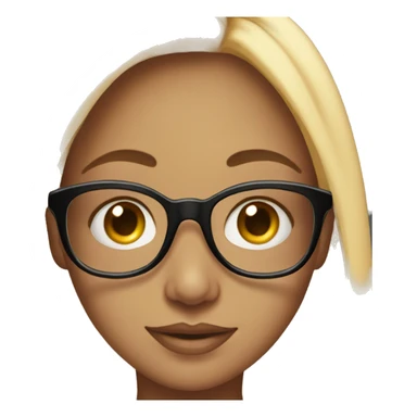 Innocent, reserved, beautiful, spects girl sticker