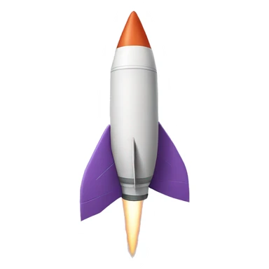 lavender rocket in a 15 degree agle sticker