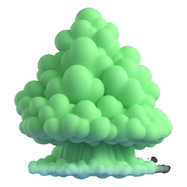 rising cloud of green smoke after explosion sticker