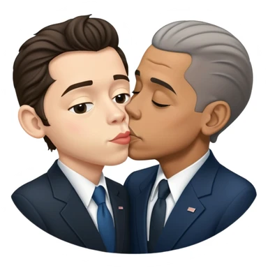 obama kissing harry styles sticker