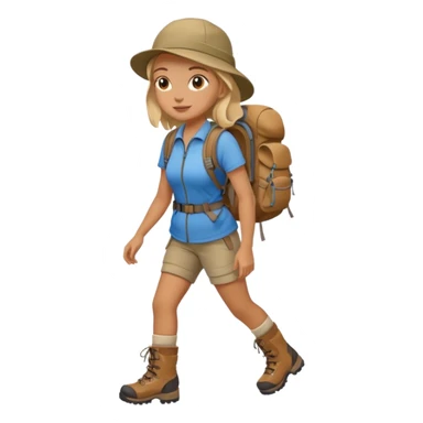 Hiking girl sticker