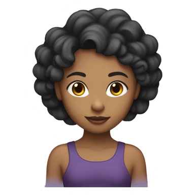 Une violette ( fleur), black ( lightskin ) girl  sticker