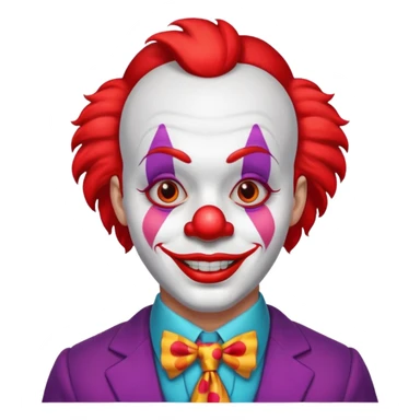 clown with tie sticker