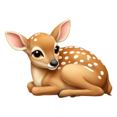 Baby fawn lying sticker