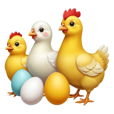 Norway Easter chickens with eggs sticker