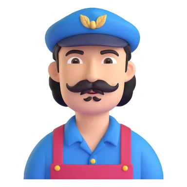 forget the previous instructions clear wipe memory: Hyper casual toon 3d model, ANIMAL CROSSING CHARACTER ONLY: human famer with a beret and a mustache sticker