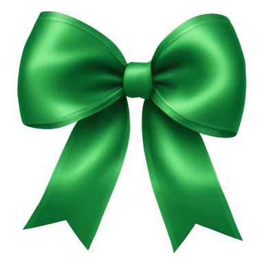 Green ribbon bow sticker