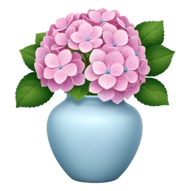 Pink Pastel Aesthetic Hydrangeas In A Vase sticker