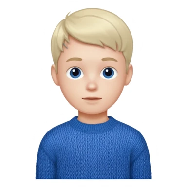 Young boy shimmering in the cold wearing sweater sticker