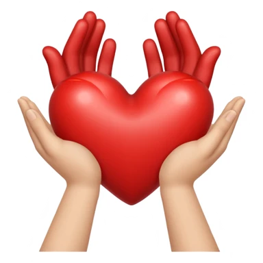 Heart hands sticker