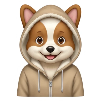 dog wearing a hoodie sticker