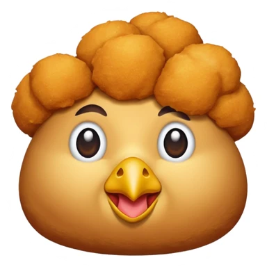 Make an emoji of a chicken nugget sticker