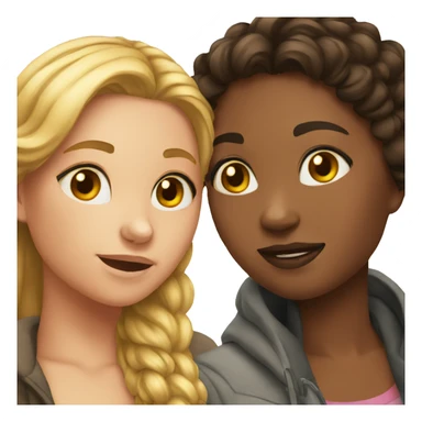  Two girl friends together  sticker