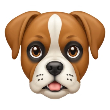 Boxer dog with underbite sticker