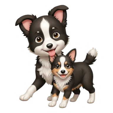 smile bordercollie baby sticker