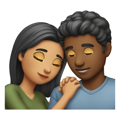 Boyfriend caressing girlfriend  sticker