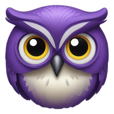 Purple owl sticker
