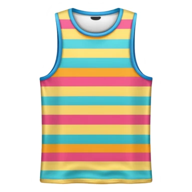 colorful patterned sleeveless t-shirt sticker