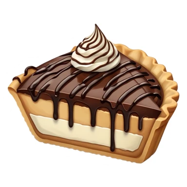 piece of pie drizzled in chocolate sticker