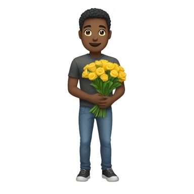 boyfriend giving flowers sticker