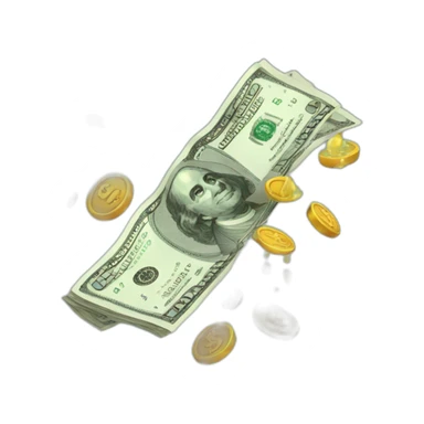 money rain dollars sticker