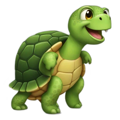 Turtle laughing so hard  sticker