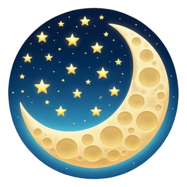 moon on the sky background sticker