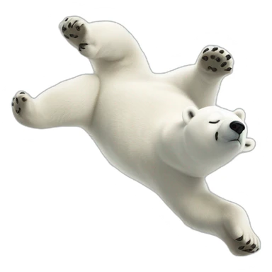 polar bear doing a backflip sticker
