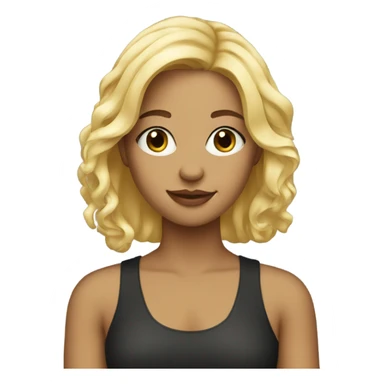 Blonde girl artist  sticker