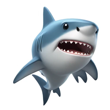 Shark sending a kiss sticker