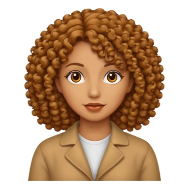 Mujer piel canela y pelo rizado sticker