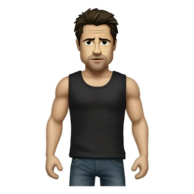 Brad Pitt from the movie "fight club" sticker