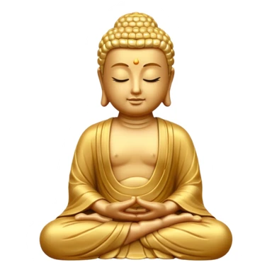 Buddha emoji in meditation sticker
