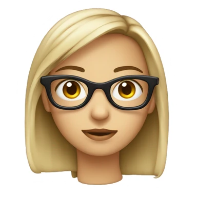 Ragazza con occhiali sticker