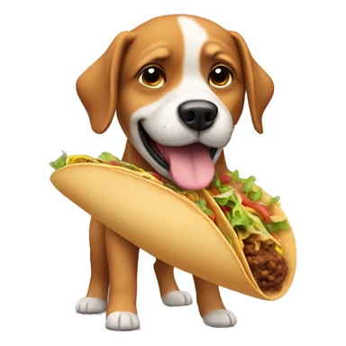 Dog with taco  sticker