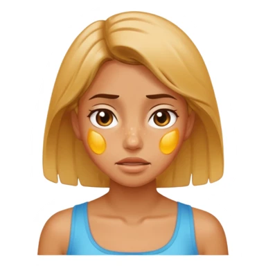 girl sweating a lot sticker