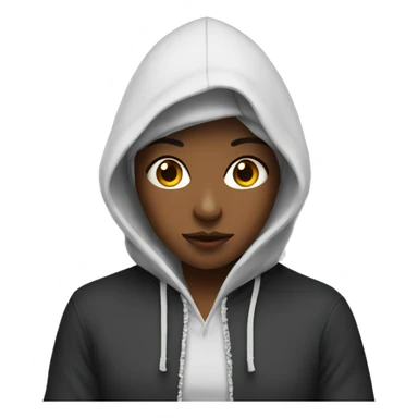 Girl with hood on  sticker