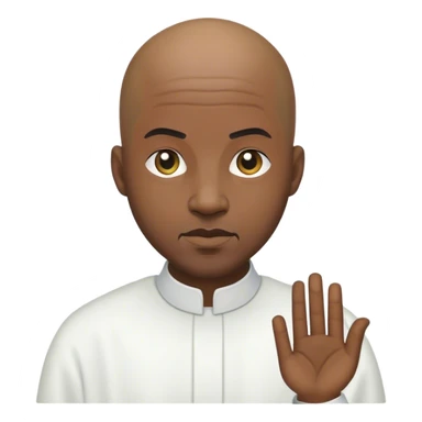 Bald black man prophet sticker