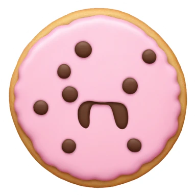 pastel pink cookie sticker
