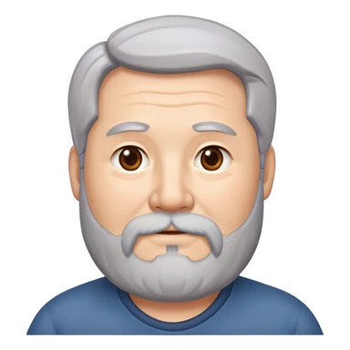 "- Nam
- 50 tuổi
- Da trắng, có nếp nhăn nhẹ
- Tóc xám
- Cười mỉm, mặt mũm mĩm, râu quai nón
" sticker