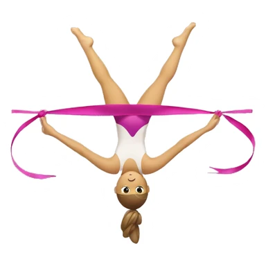 Gymnastics with ribbon spinning around sticker