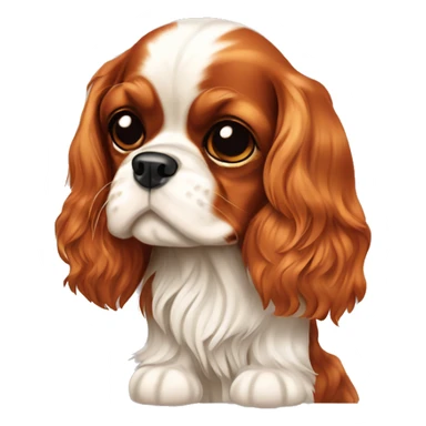 Cavalier King Charles spaniel with bow ￼ sticker